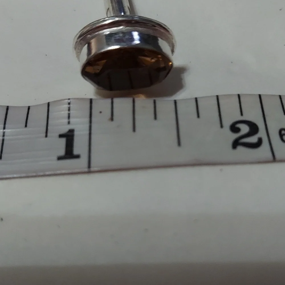 Smoky Topaz Sterling Silver Cuff Links